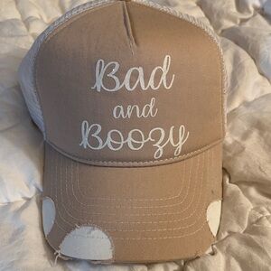 Bad and Boozy Women's Pink Trucker Cap